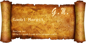 Gaebl Margit névjegykártya